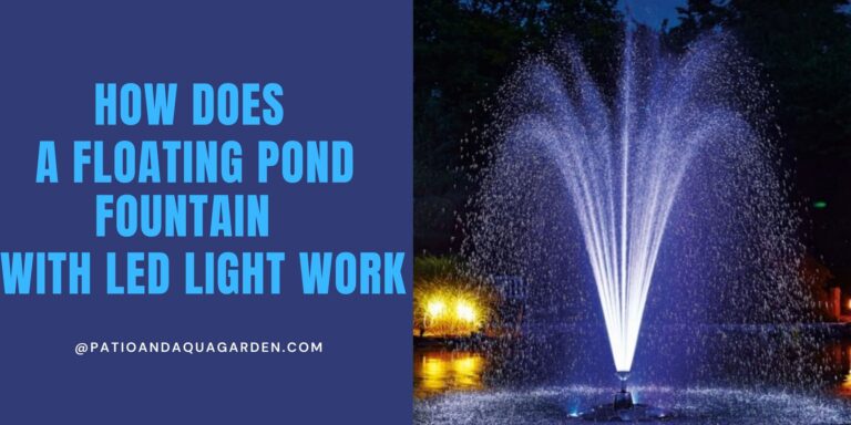 How does a floating pond fountain with led lights work?