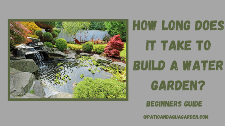 How Long Does It Take To Build A Water Garden?